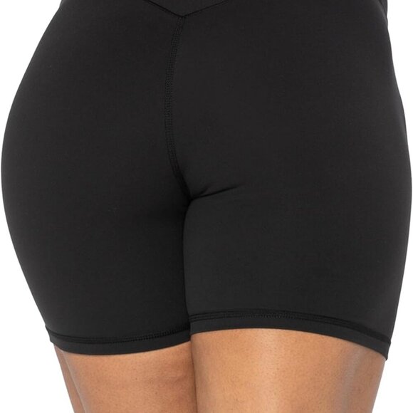 No Front Seam High Waist Biker Shorts for Women, Squat Proof Yoga Workout Gym Bi - Picture 4 of 6